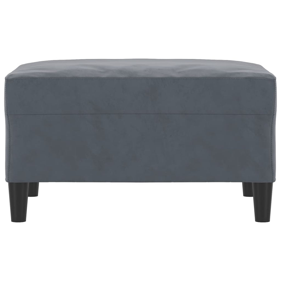 Voetenbank 70X55X41 Cm Fluweel Donkergrijs