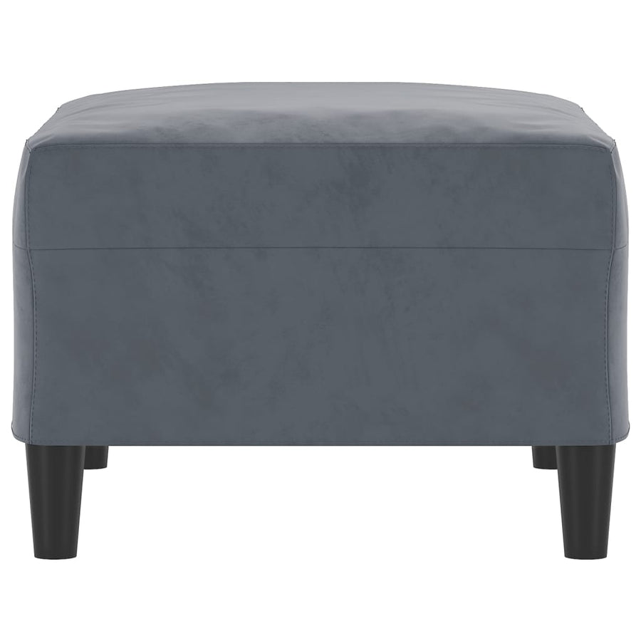 Voetenbank 70X55X41 Cm Fluweel Donkergrijs