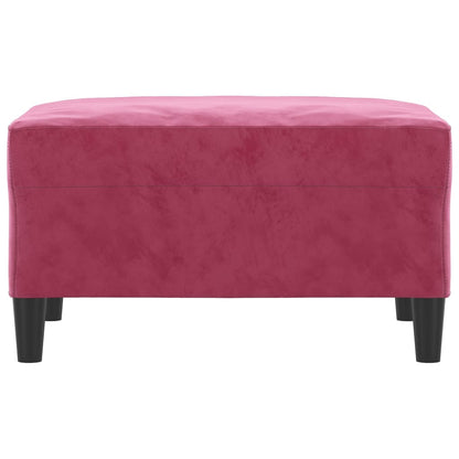 Voetenbank Fluweel 70 x 55 x 41 cm Wijnrood