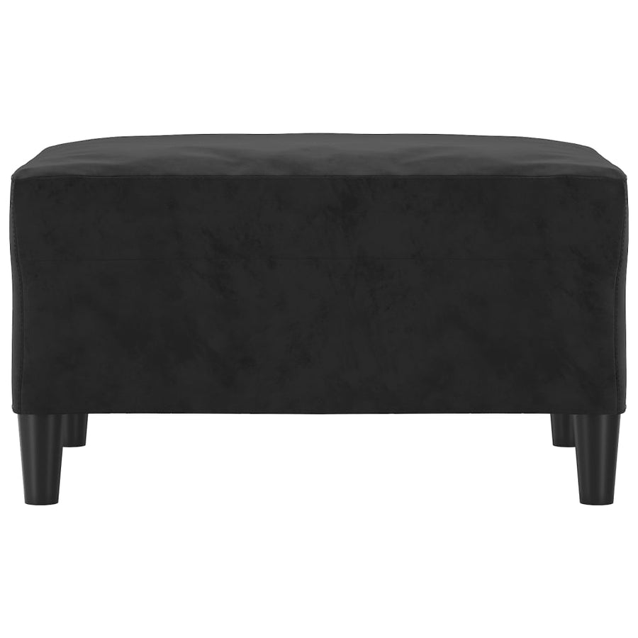 Voetenbank 70X55X41 Cm Fluweel Zwart
