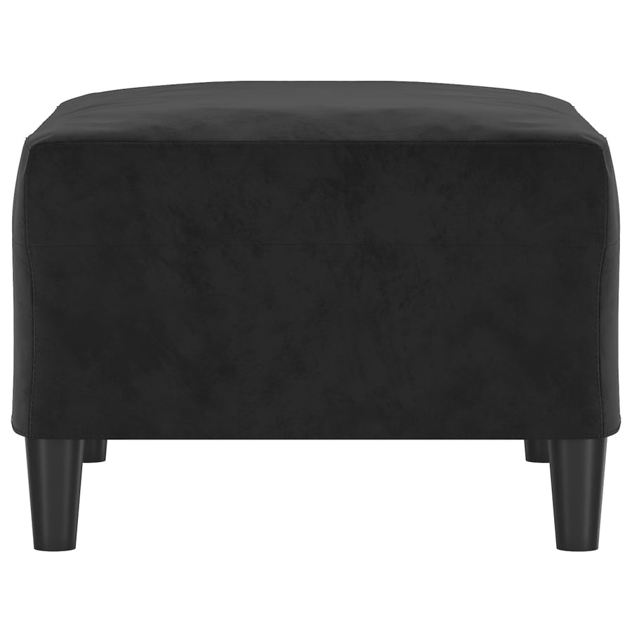 Voetenbank 70X55X41 Cm Fluweel Zwart