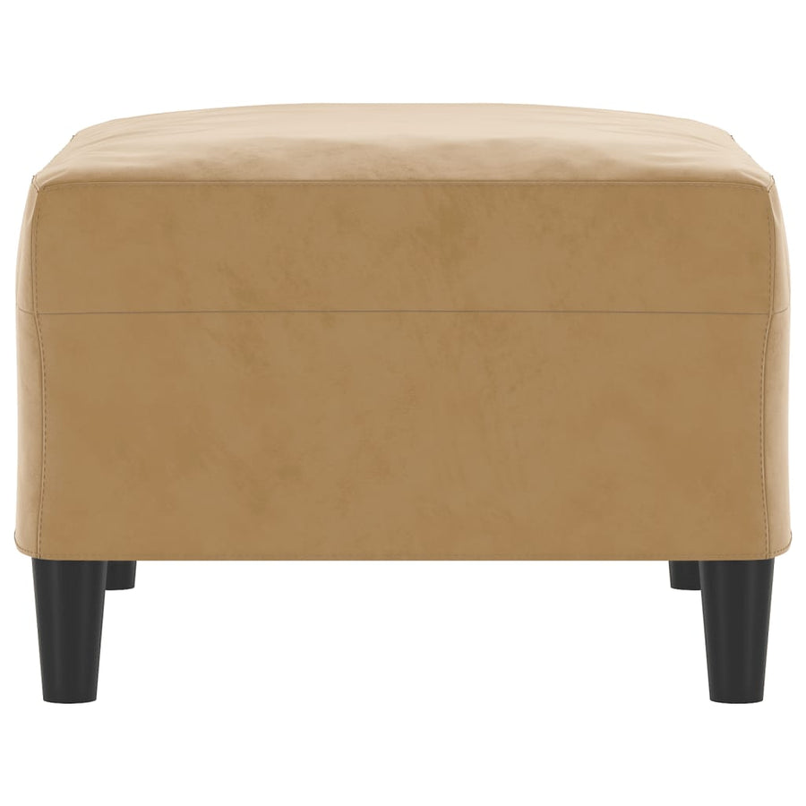 Voetenbank Fluweel 1 70 x 55 x 41 cm Bruin