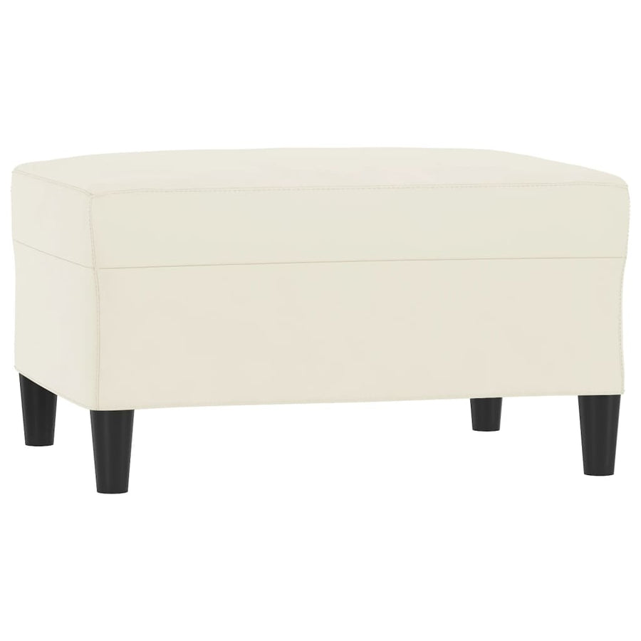 Voetenbank 70X55X41 Cm Fluweel Crèmekleurig