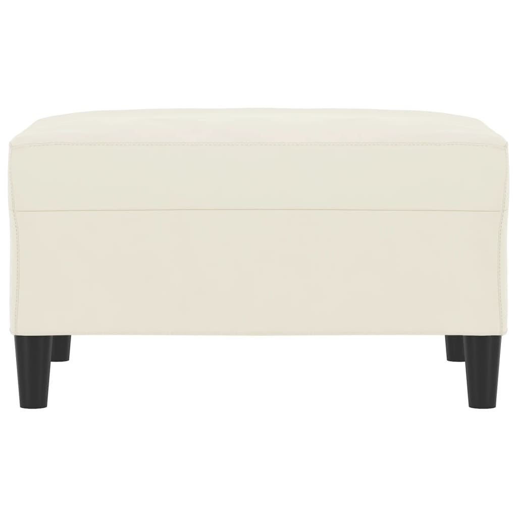 Voetenbank 70X55X41 Cm Fluweel Crèmekleurig