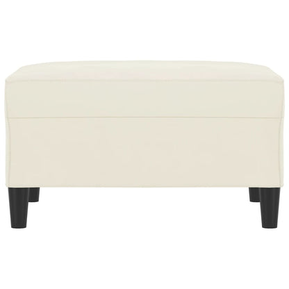 Voetenbank 70X55X41 Cm Fluweel Crèmekleurig