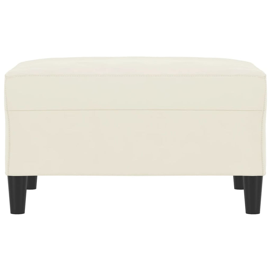 Voetenbank 70X55X41 Cm Fluweel Crèmekleurig