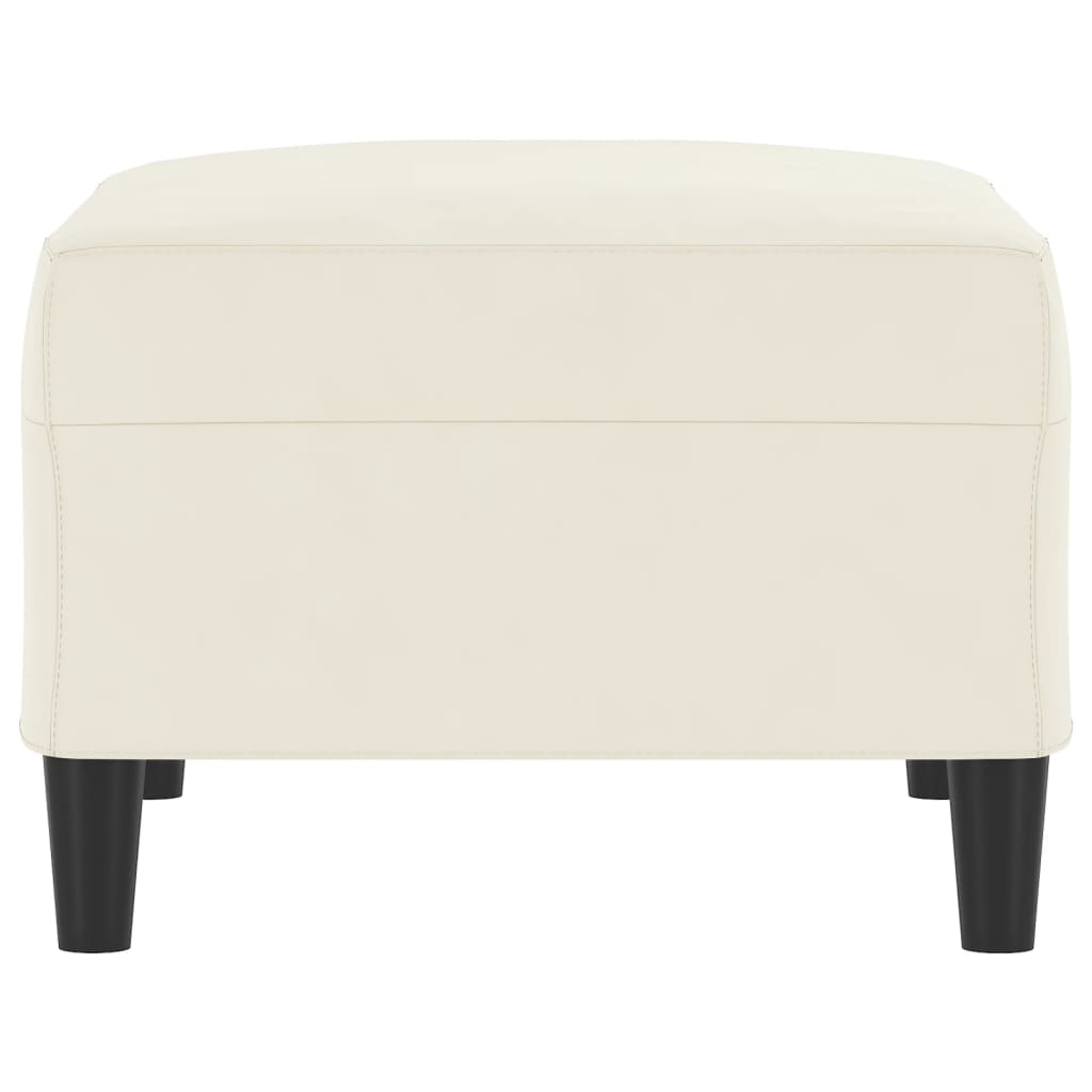 Voetenbank 70X55X41 Cm Fluweel Crèmekleurig
