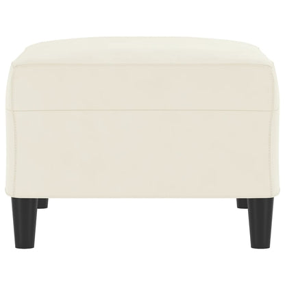 Voetenbank 70X55X41 Cm Fluweel Crèmekleurig