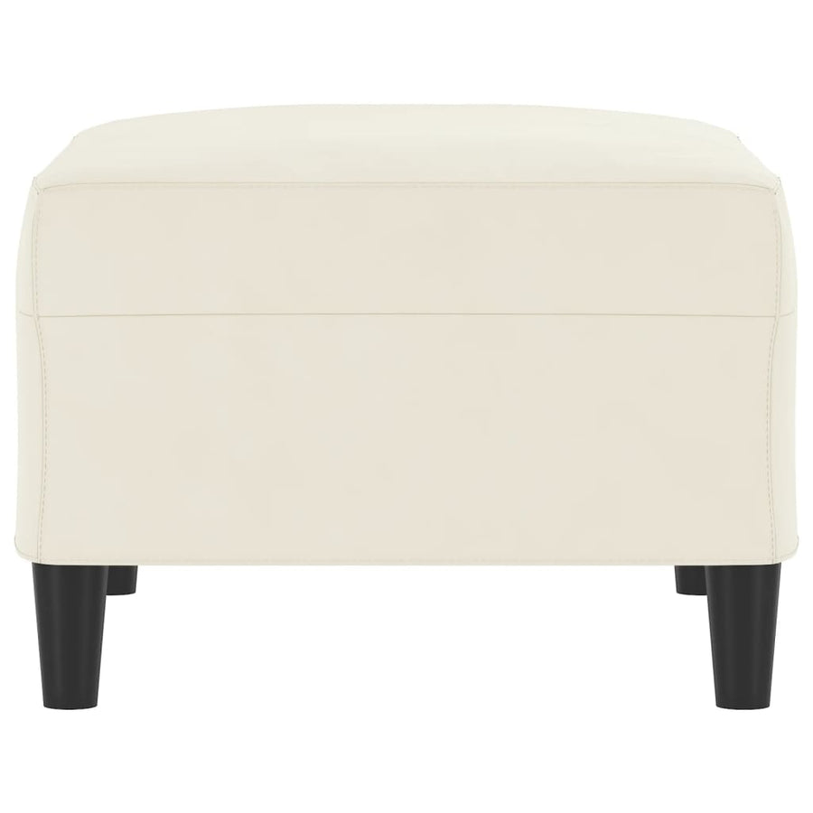Voetenbank 70X55X41 Cm Fluweel Crèmekleurig