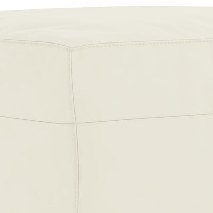 Voetenbank 70X55X41 Cm Fluweel Crèmekleurig