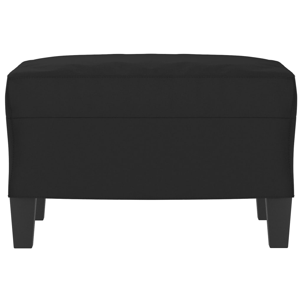 Voetenbank 60x50x41 cm microvezelstof zwart