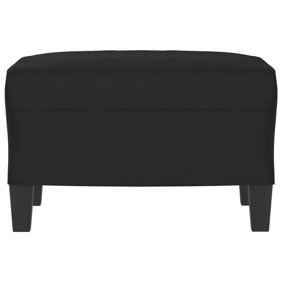 Voetenbank 60x50x41 cm microvezelstof zwart
