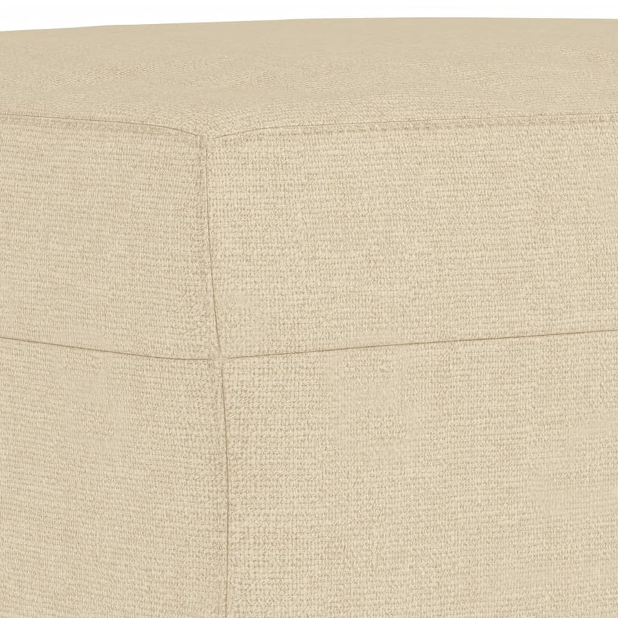 Voetenbank Stof Kleurig 70 x 55 x 41 cm Crème