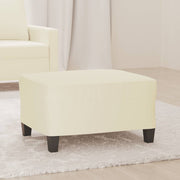 Footstool 70x55x41 cm faux leather cream