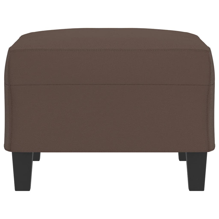 Voetenbank 70x55x41 cm kunstleer bruin