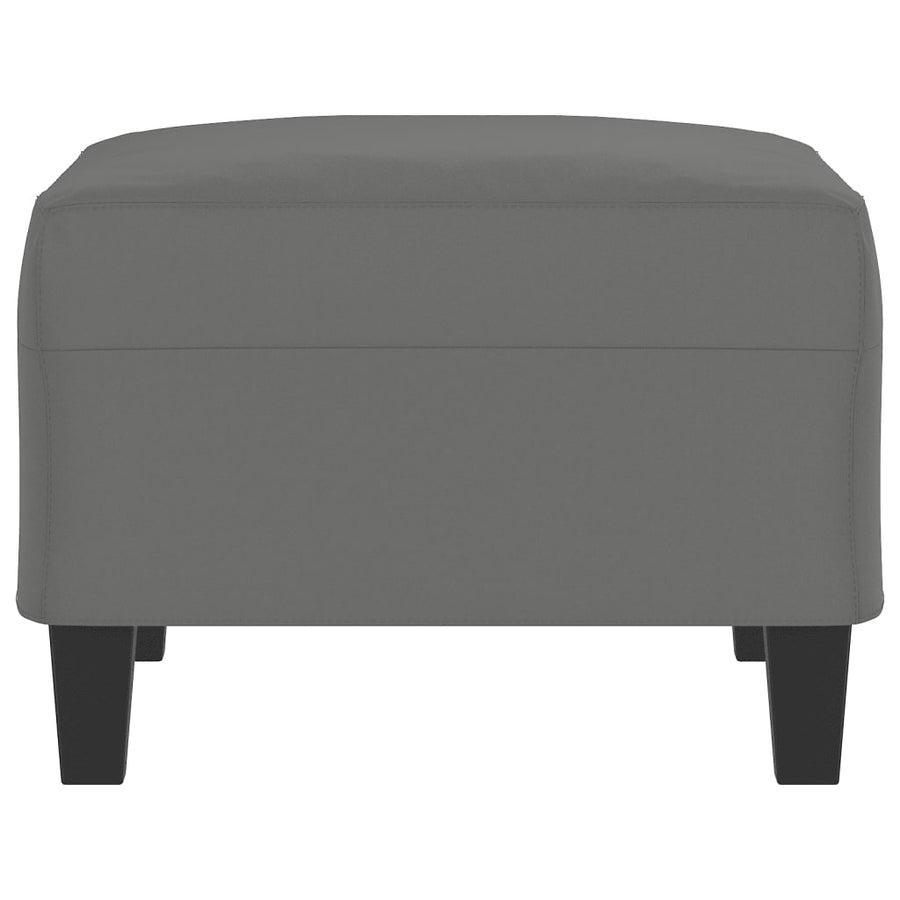 Voetenbank 70X55X41 Cm Microvezelstof Donkergrijs