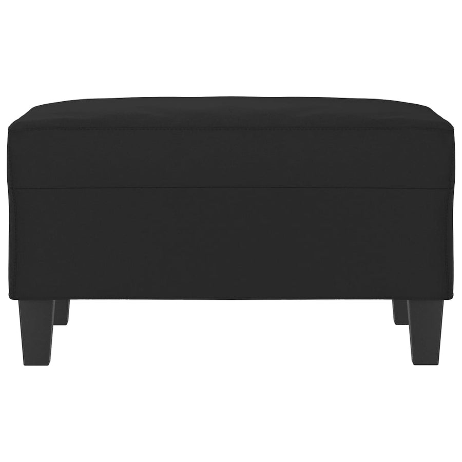 Voetenbank 70X55X41 Cm Microvezelstof Zwart