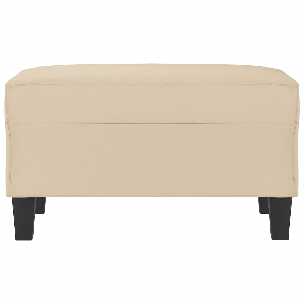 Voetenbank 70X55X41 Cm Microvezelstof Crèmekleurig