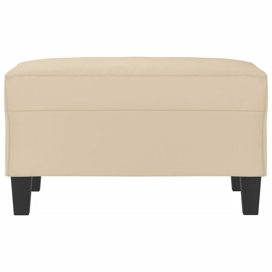 Voetenbank 70X55X41 Cm Microvezelstof Crèmekleurig