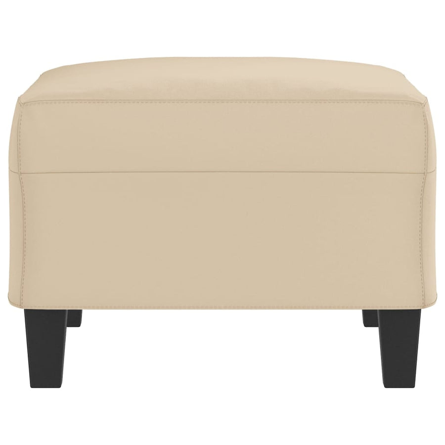 Voetenbank 70X55X41 Cm Microvezelstof Crèmekleurig