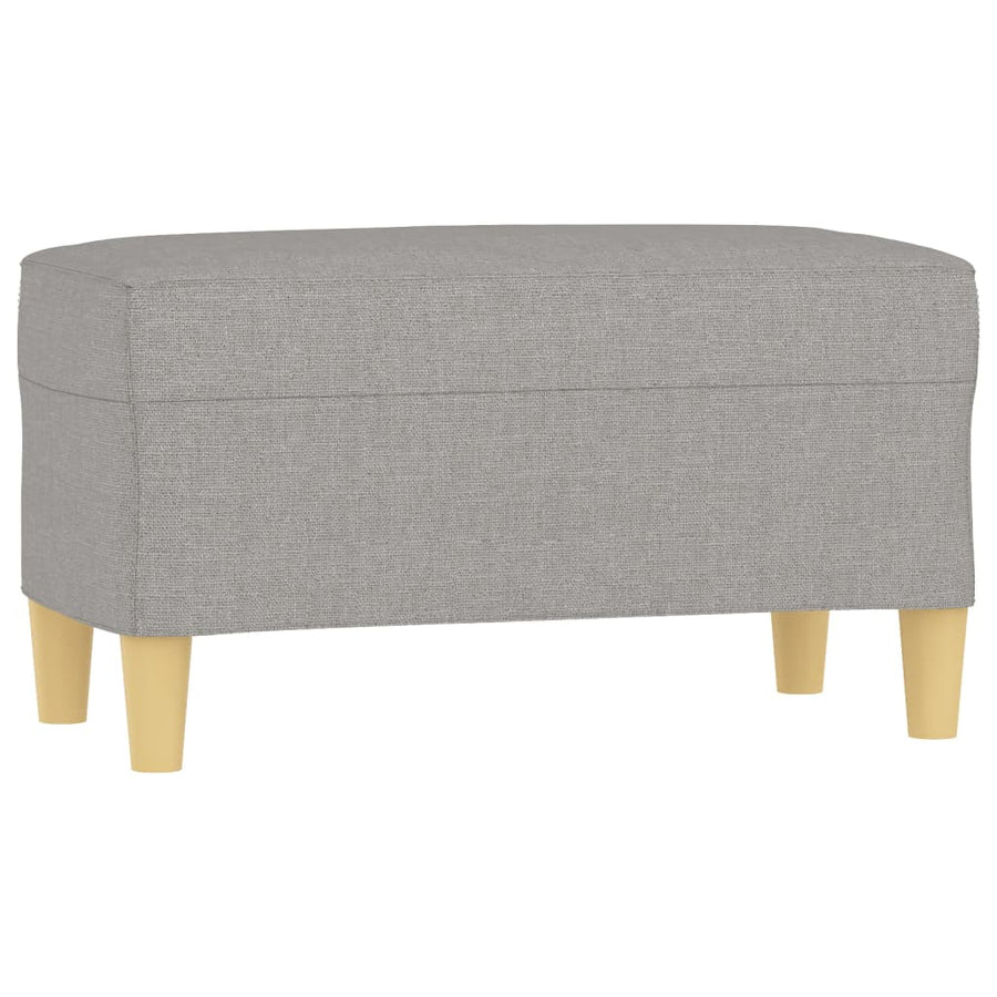 Bankje 70X35X41 Cm Stof Lichtgrijs