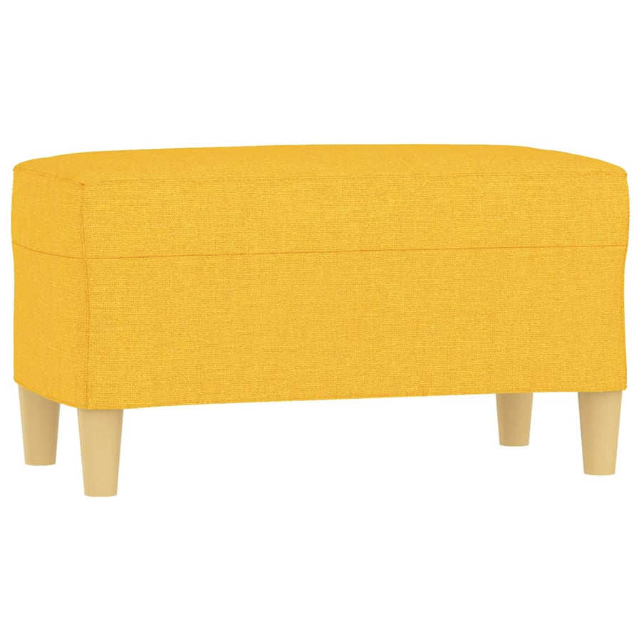 Bankje 70X35X41 Cm Stof Lichtgeel 70 x 35 x 41 cm