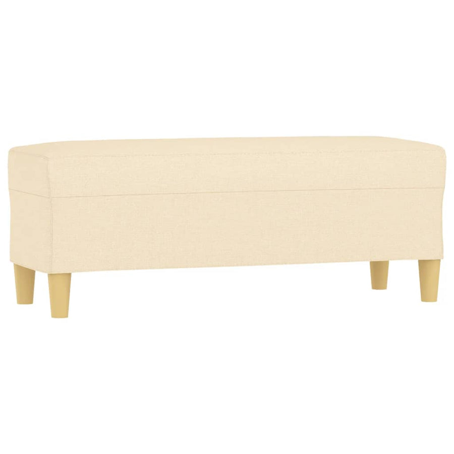 Bankje 100X35X41 Cm Stof Crèmekleurig