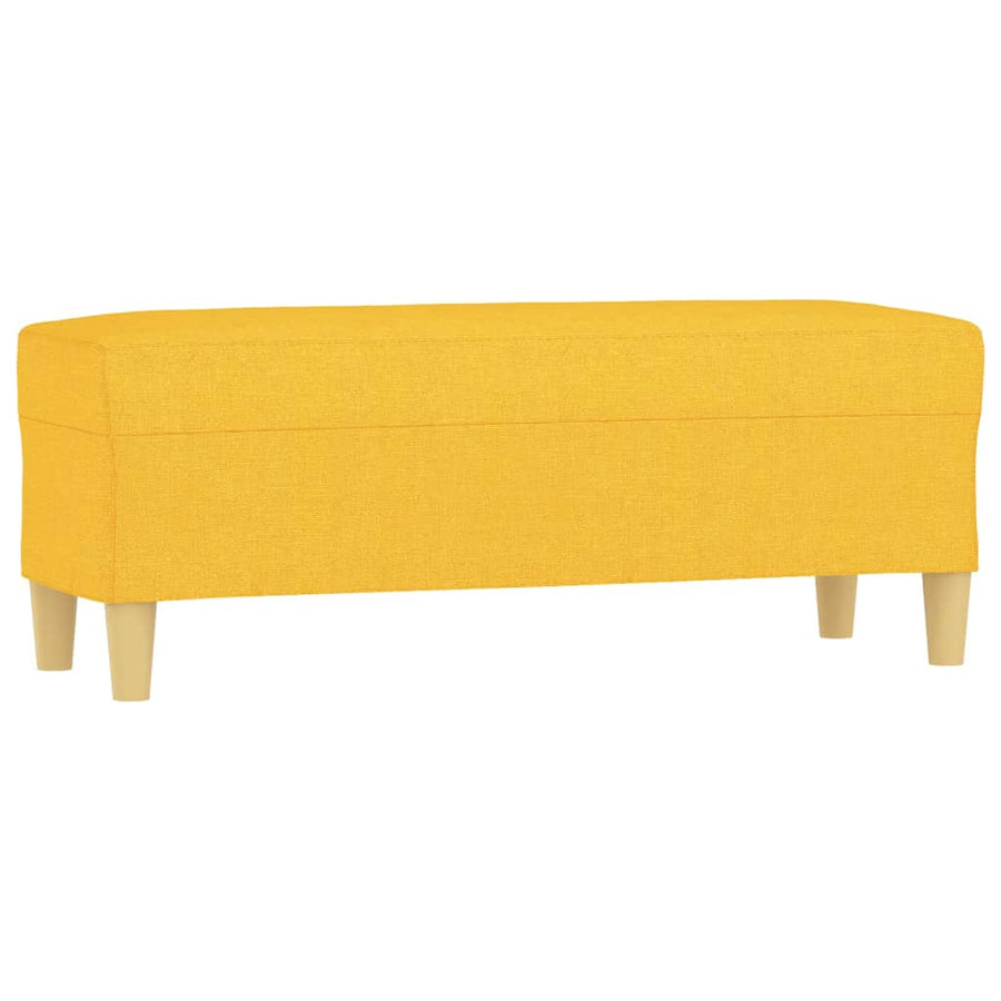 Bankje 100X35X41 Cm Stof Lichtgeel 100 x 35 x 41 cm