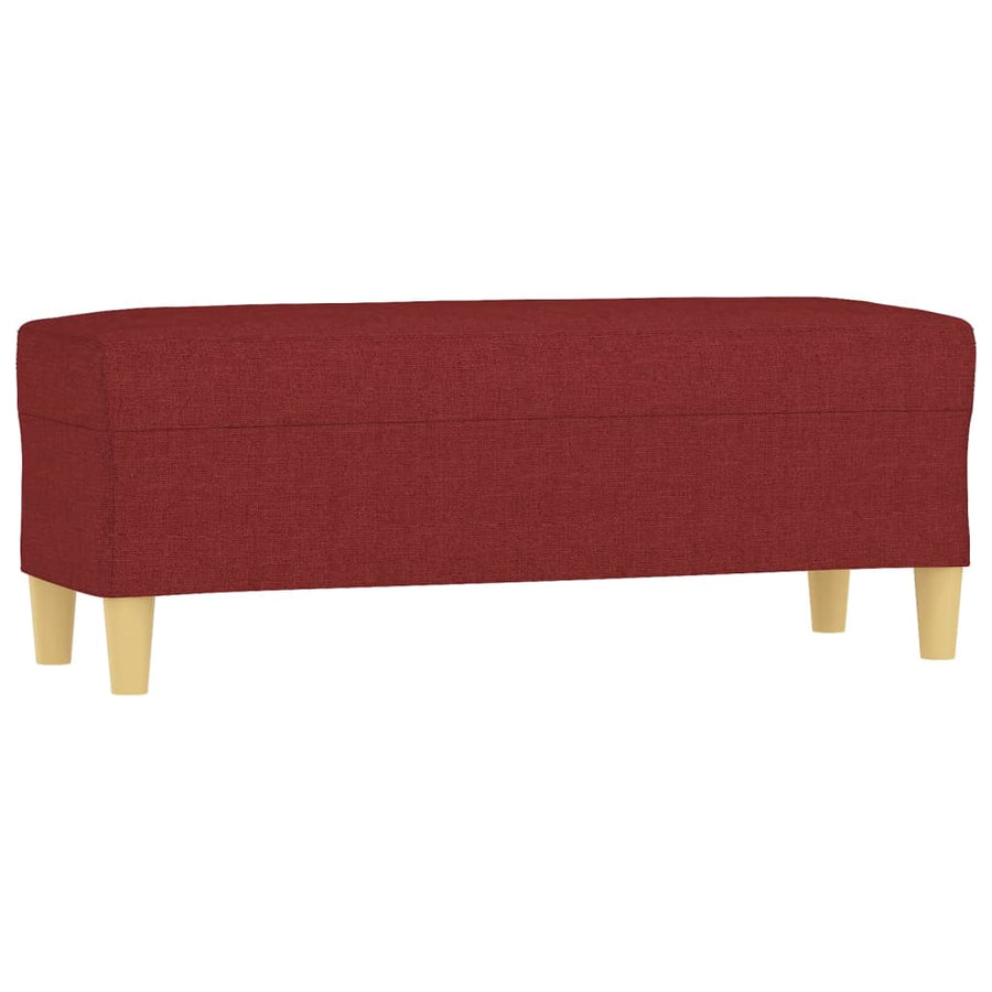 Bankje Stof 100 x 35 x 41 cm Wijnrood