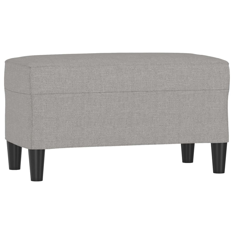 Bankje 70x35x41 cm stof lichtgrijs