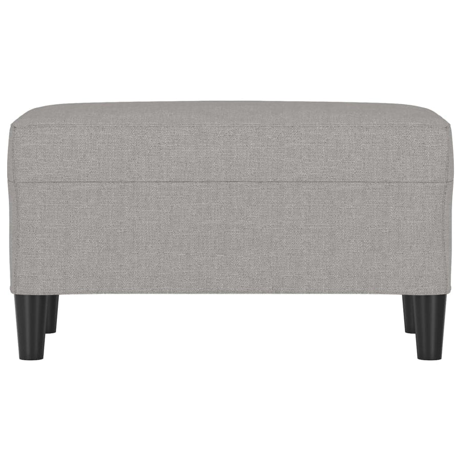 Bankje 70x35x41 cm stof lichtgrijs