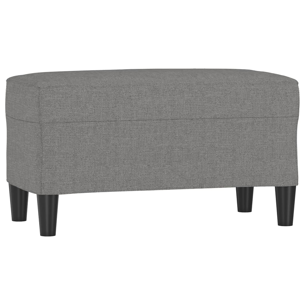 Bankje 70x35x41 cm stof donkergrijs