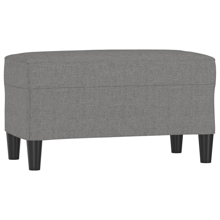 Bankje 70x35x41 cm stof donkergrijs