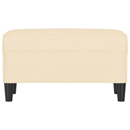 Bankje 70x35x41 cm stof crèmekleurig