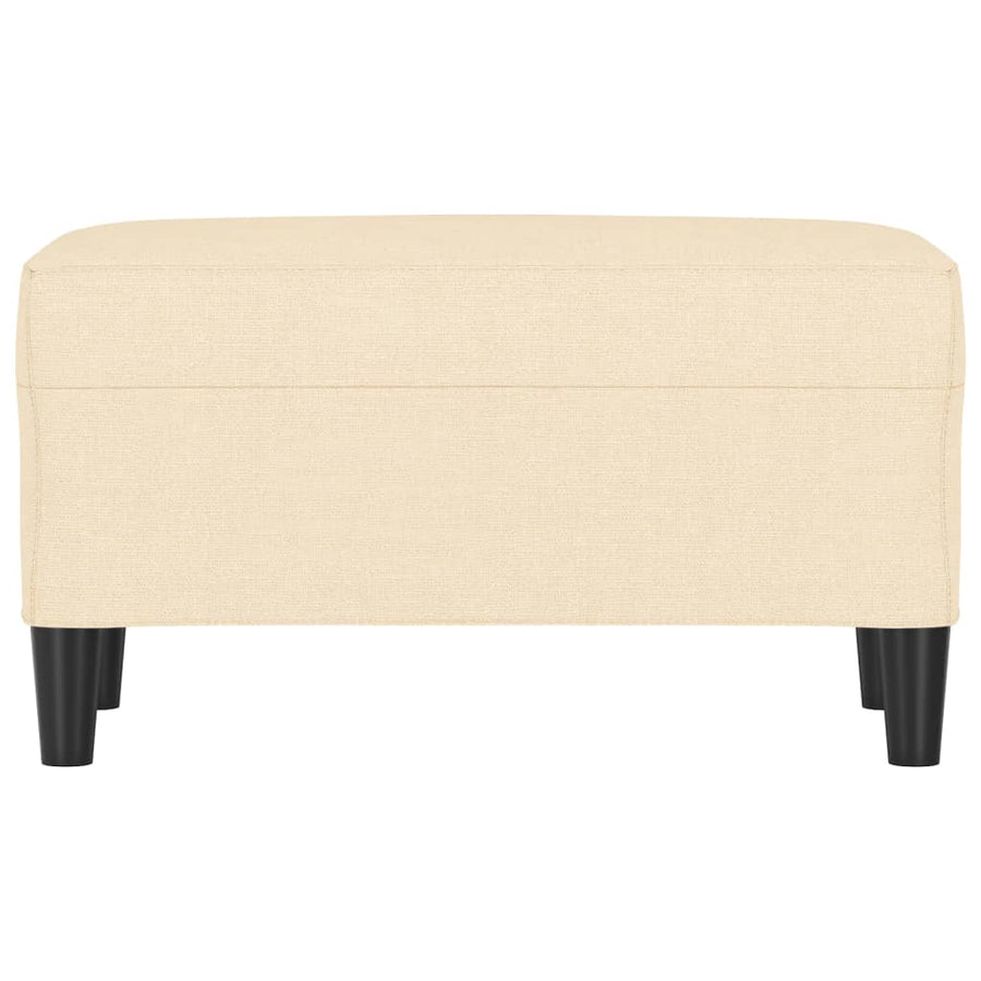 Bankje 70x35x41 cm stof crèmekleurig