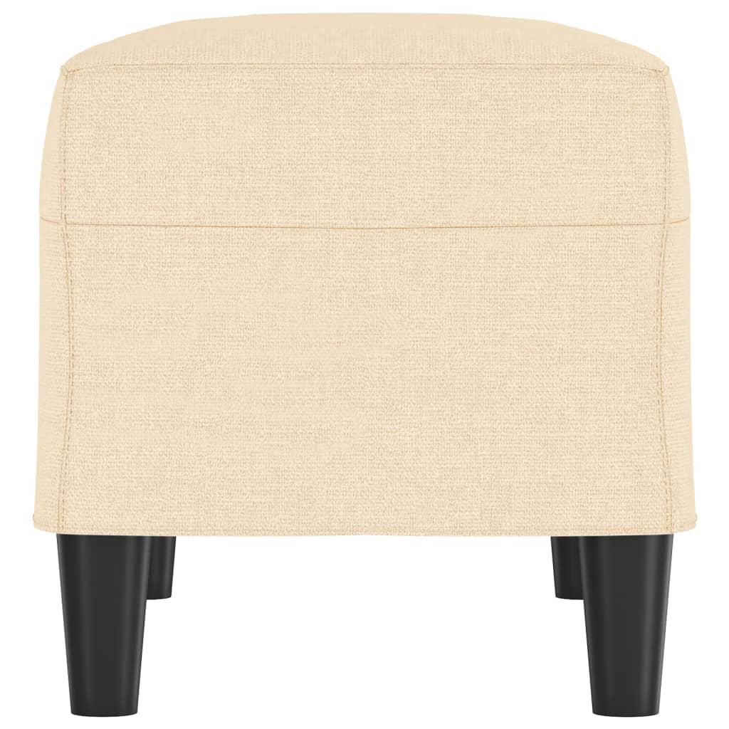 Bankje 70x35x41 cm stof crèmekleurig