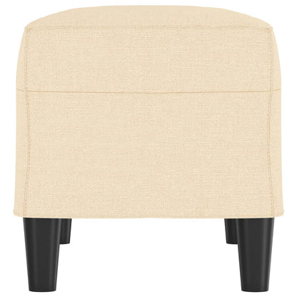 Bankje 70x35x41 cm stof crèmekleurig