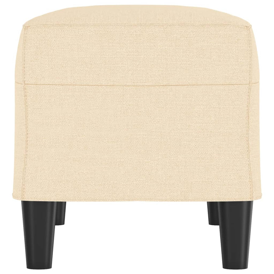 Bankje 70x35x41 cm stof crèmekleurig