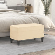 Bench 70x35x41 cm cream fabric