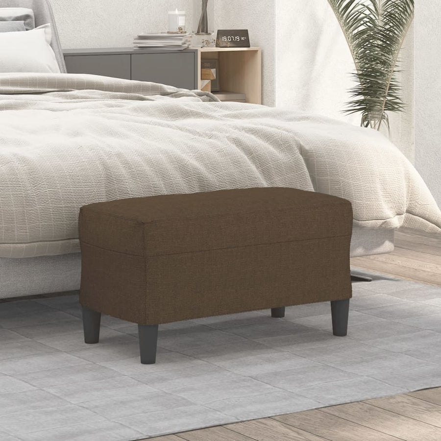 Bankje 70x35x41 cm stof bruin