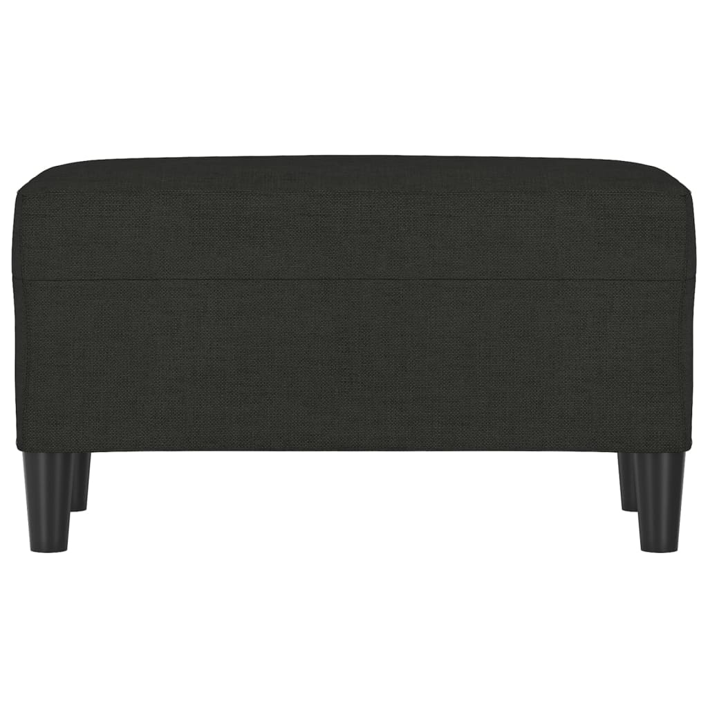 Bankje 70x35x41 cm stof zwart