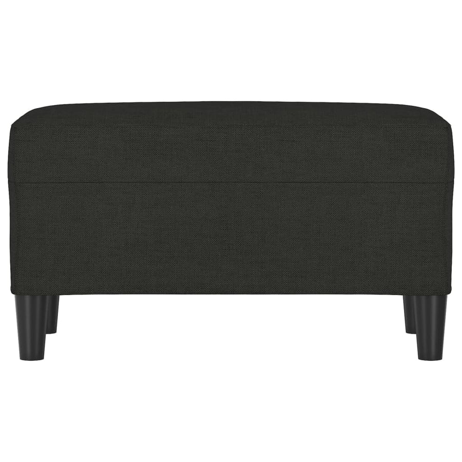 Bankje 70x35x41 cm stof zwart