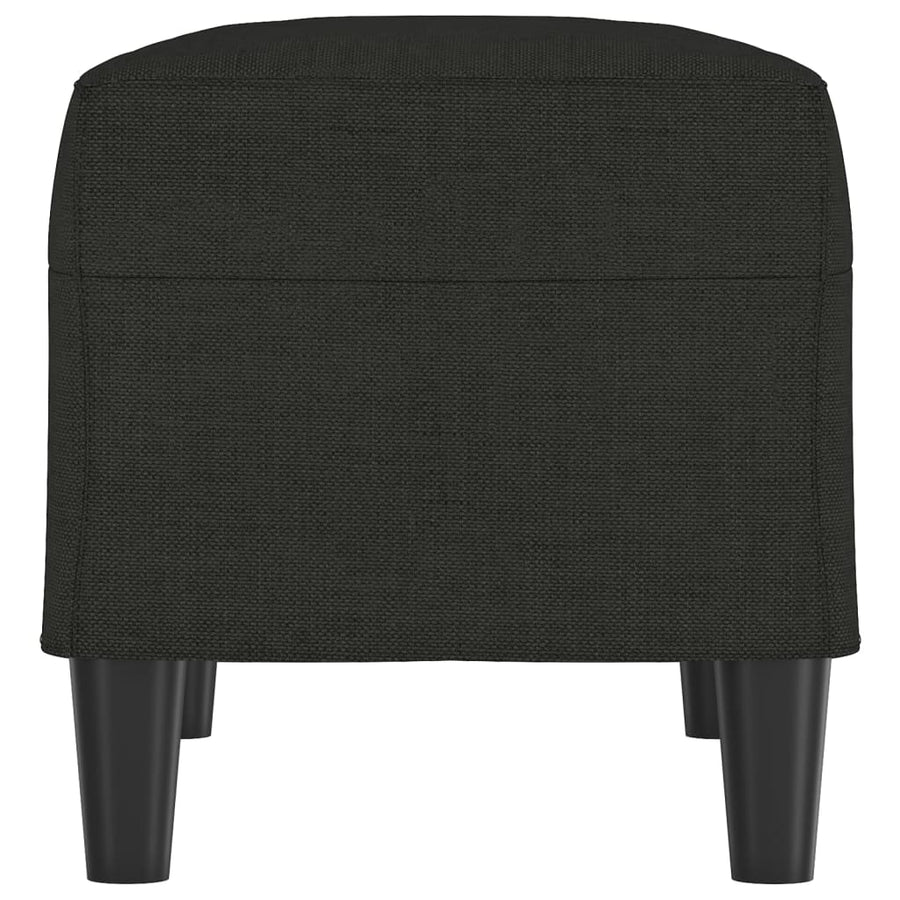 Bankje 70x35x41 cm stof zwart