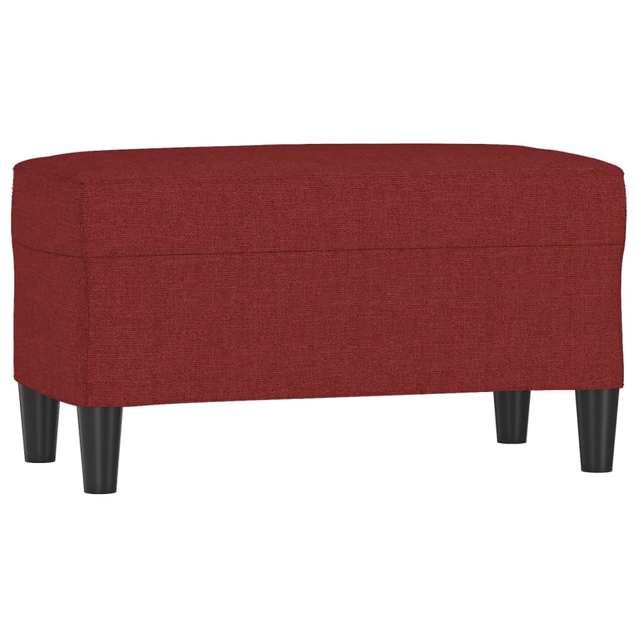 Bankje 70x35x41 cm stof wijnrood