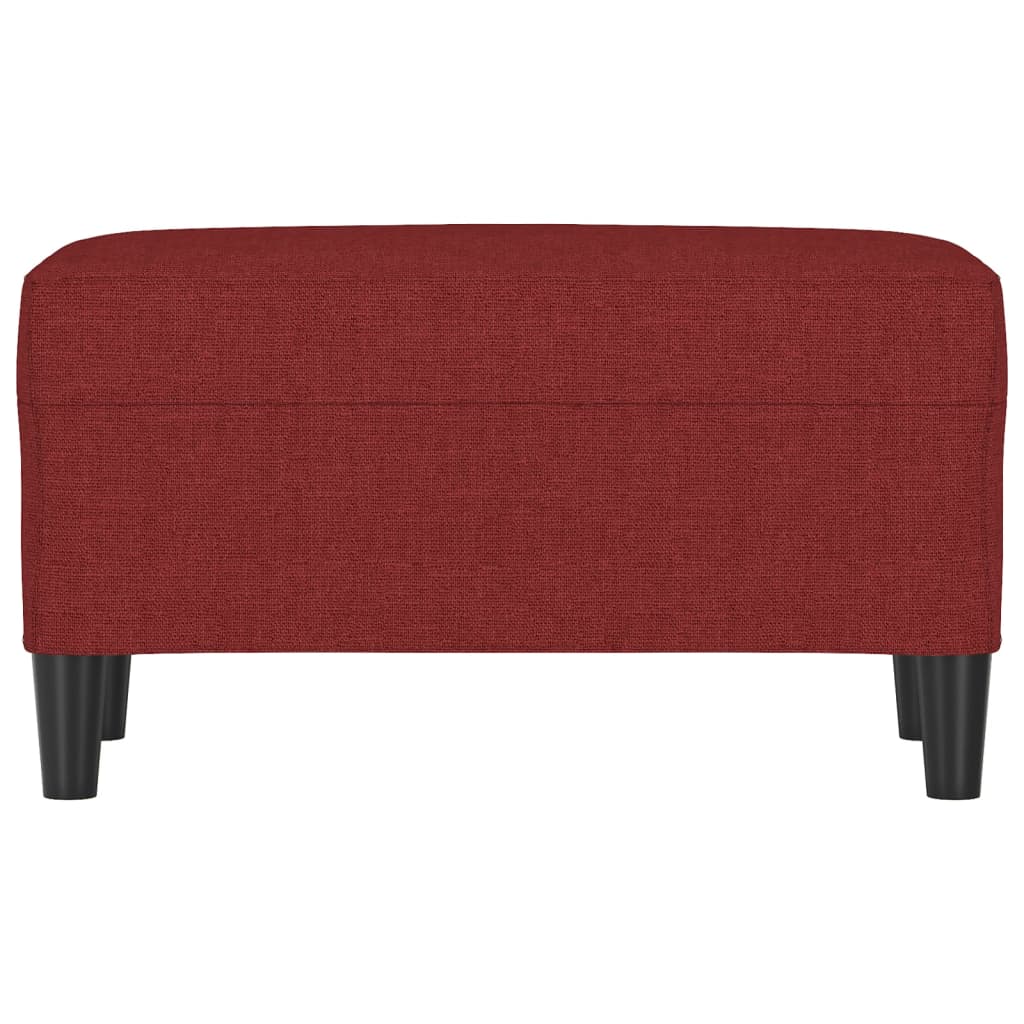 Bankje 70x35x41 cm stof wijnrood