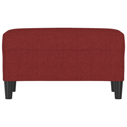 Bankje 70x35x41 cm stof wijnrood