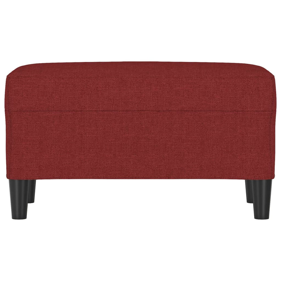 Bankje 70x35x41 cm stof wijnrood