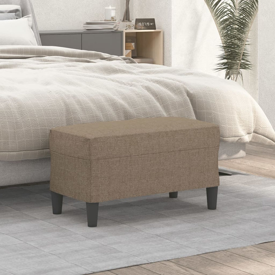 Bankje 70x35x41 cm stof taupe