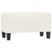Bankje 70x35x41 cm kunstleer crèmekleurig