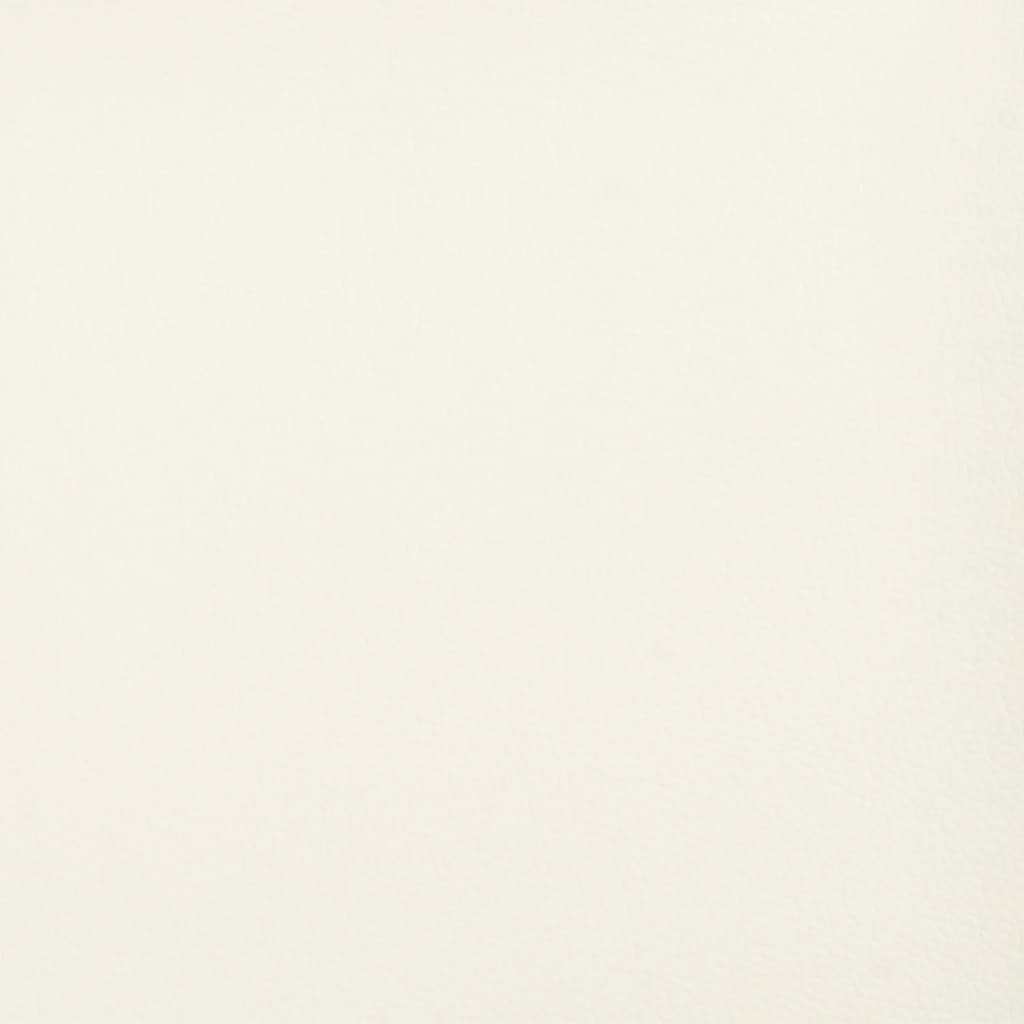 Bankje 70x35x41 cm kunstleer crèmekleurig